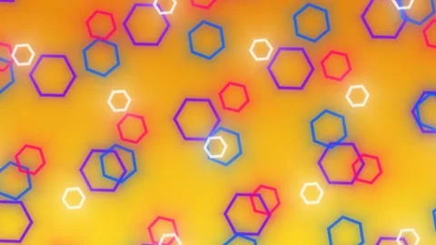 Volumetric bright yellow hexagon Stockbeeldmateriaal 342080852