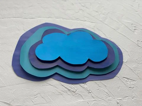 Volumetric cloud or cloud, children's application, art Stock Photos