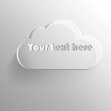 Volumetric cloud for text Stock Illustration