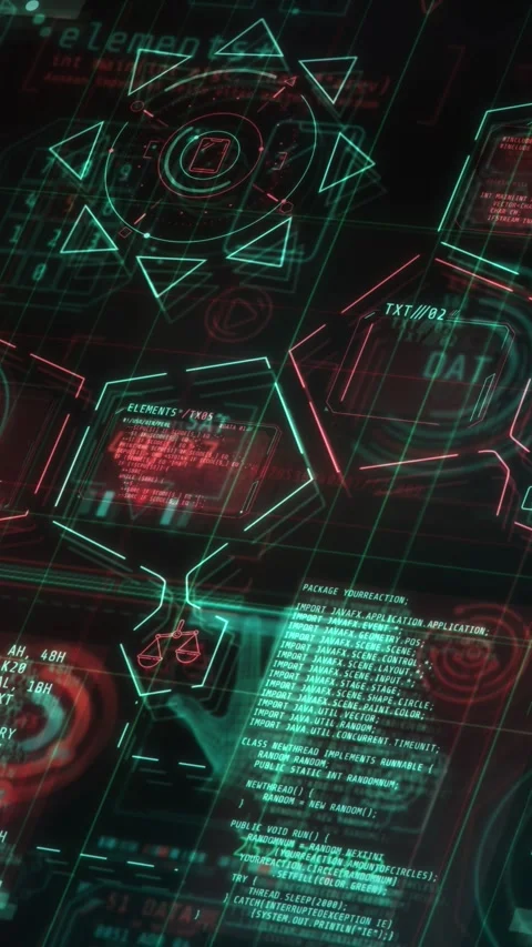 Volumetric data infographics, diagram with code fragments. Stock Footage 322066691