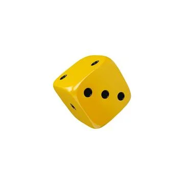 Volumetric dice of three different sides on an isolated background. Illustrazione stock