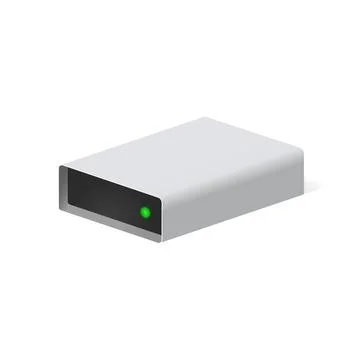 Volumetric hard disk or disk drive or wifi router Stock Illustration