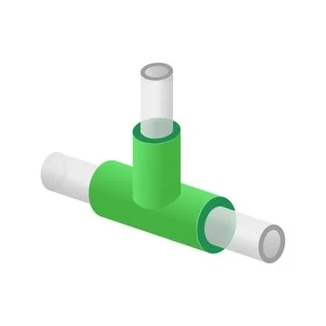 Volumetric icon of computer connection by network cable on the network Illustrazione stock