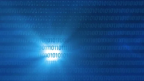 Volumetric light effect and binary numbers Vídeos de archivo 148299957