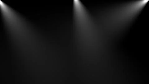 Volumetric lights in the dark, computer generated. 3d render of spotlight beams Stock Illustration