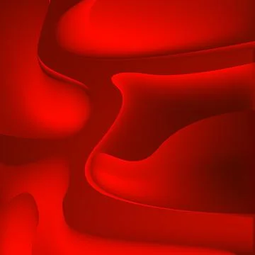 Volumetric lines on a red background - panoramic Vector background Stock Illustration