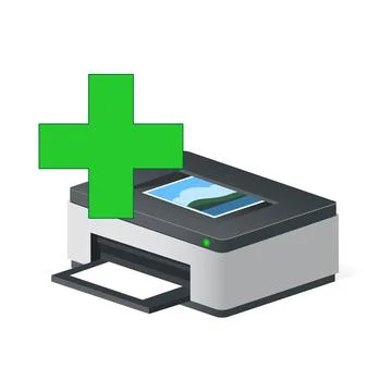 Volumetric printer icon for personal computer or system unit Stock Illustration