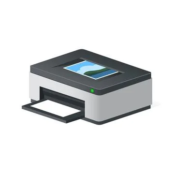 Volumetric printer icon for personal computer or system unit Stock Illustration
