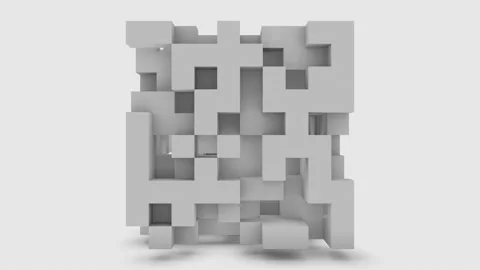 Volumetric QR code. Seamless loop. Stock Footage 125501000