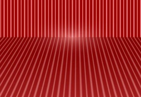 Volumetric vector striped background red Stock Illustration