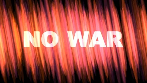Volumetric video text "No war" Stock Footage 136897561