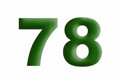 The voluminous figures 7 and 8 are grassy green on a white background. Stock Illustration