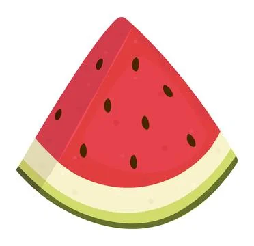 Voluminous piece of watermelon Stock Illustration