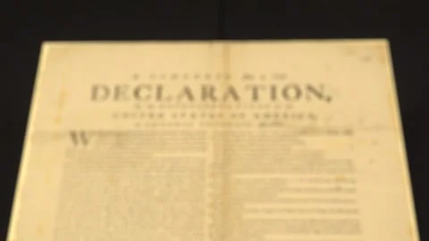 Volunteer archivist discovers previously unknown 1776 printing of US Declaratio Video stock 338138226