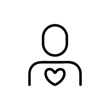 Volunteer assistant vector icon. Isolated contour symbol illustration 스톡 일러스트