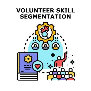 Volunteer skill segmentation concept for community engagement Illustrazione stock
