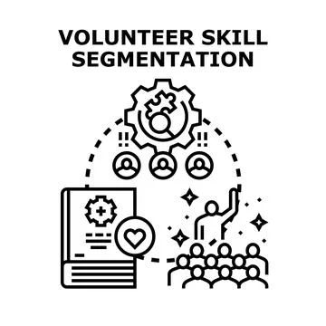 Volunteer skill segmentation concept for community engagement Stock Illustration