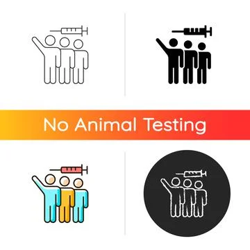 Volunteer testing gradient icon イラスト素材