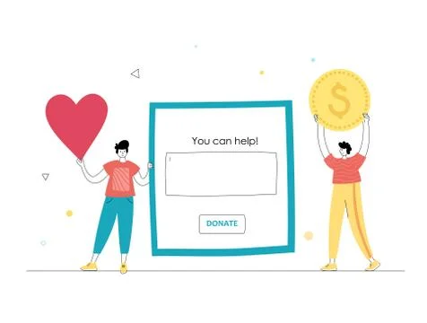 Volunteering and donations Stock Illustration