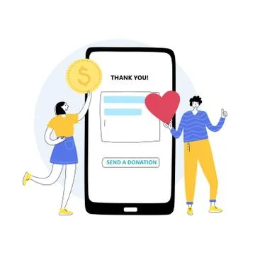 Volunteering and donations Stock Illustration