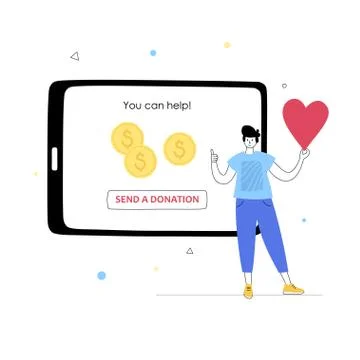 Volunteering and donations Illustrazione stock