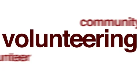 Volunteering animated word cloud. Stock Footage 70646885