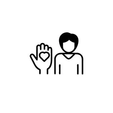 Volunteering Care Support icon Stock Illustration
