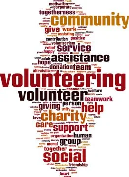 Volunteering word cloud Stock-Illustration