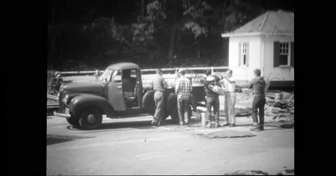 Volunteers getting ready to spray contaminated material with insecticides Stock Footage 43393657