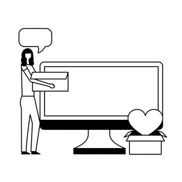 Volunteers help work 库存插图