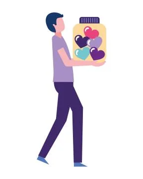 Volunteers help work Stock Illustration