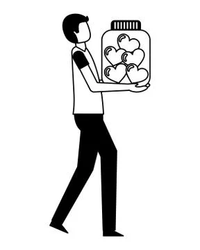 Volunteers help work Stock Illustration