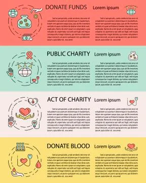 Volunteers needed concepts set Stock Illustration