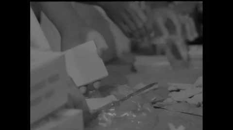 Volunteers preparing cheese sandwiches for The March Stock Footage