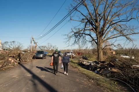 Volunteers for tornado relief in tennessee Stock Photos