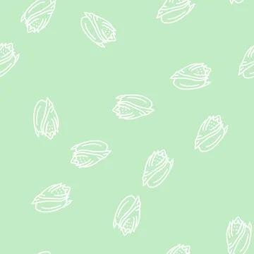 Volute sea shell beach line seamless pattern Stock Illustration