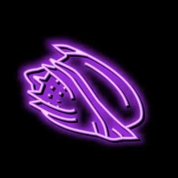 Volute sea shell beach neon glow icon illustration Stock Illustration