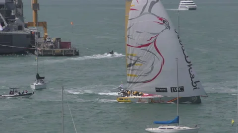 Volvo 2015 Ocean Race Auckland New Zealand 스톡 동영상 48999727