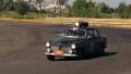 Volvo Amazon turns on high speed. Retro racing HD Footage