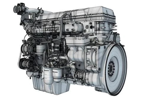 3D Model: Volvo Powertrain D13 Engine #96453025 | Pond5