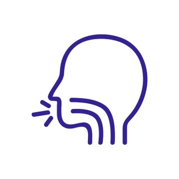 Vomiting icon vector. Isolated contour symbol illustration イラスト素材
