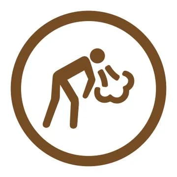 Vomiting Rounded Vector Icon イラスト素材