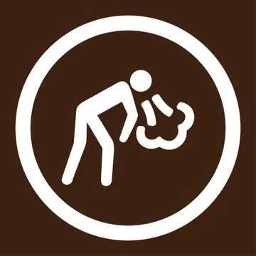 Vomiting Rounded Vector Icon イラスト素材