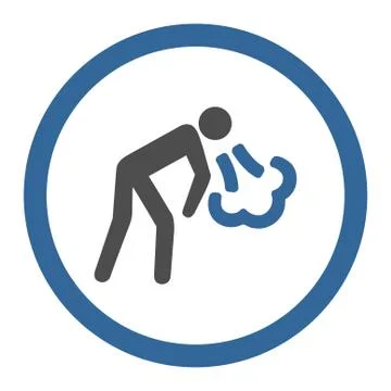 Vomiting Rounded Vector Icon イラスト素材