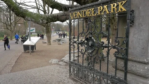 VondelPark Amsterdam Stock Footage 123672727