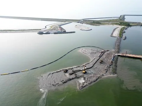 Vonstruction of a fish migration passage Stock Photos