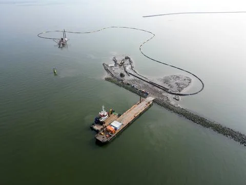 Vonstruction of a fish migration passage Stock Photos