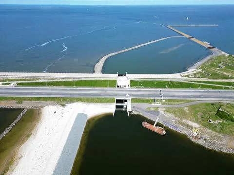 Vonstruction of a fish migration passage Stock Photos