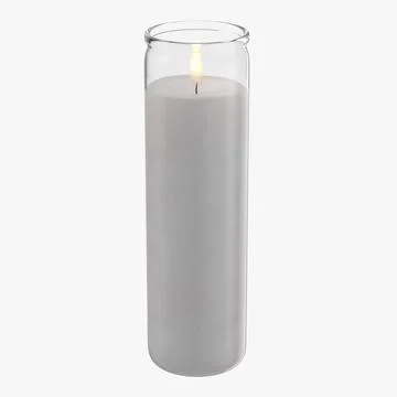 Voodoo Candle 02 - White 3D Model
