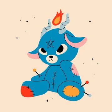 Voodoo doll goat Stock Illustration